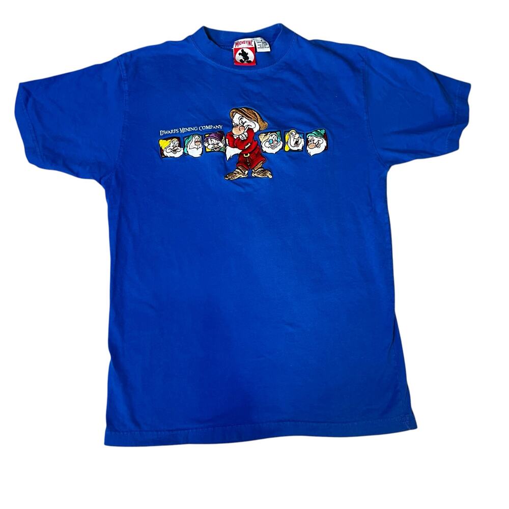 Vintage Mickey Inc  Disney 7 DWARFS MINING COMPANY EMBROIDERED T-Shirt Med